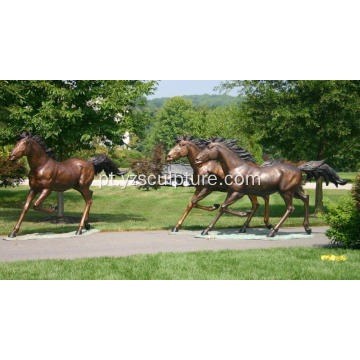 Jardim bronze cavalo estátua Animal